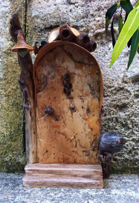 Fairy Door with porch light and mail box