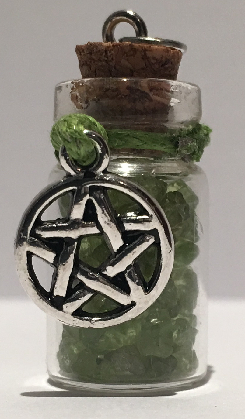 Green Twine with peridot olivine stones